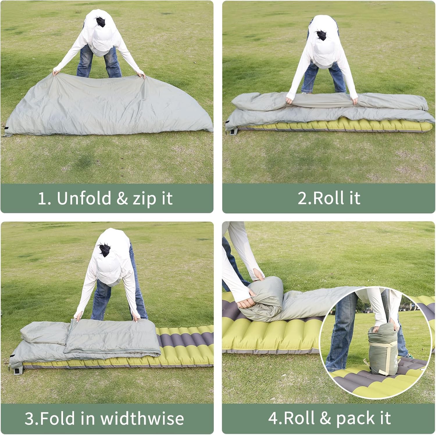 NewDoar Ultralight Backpacking Sleeping Bag - 50-70°F, 1.5lbs, Waterproof & Machine Washable, 2-Way Zipper for Teens,Couples,Women,Men Compact for Hiking/Camping (M/L Sizes) - Image 7